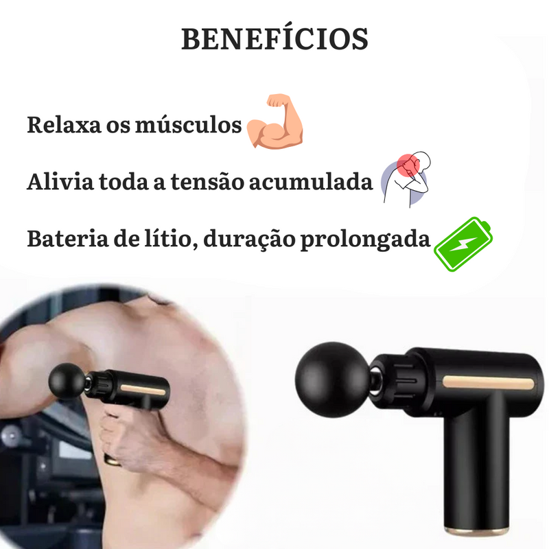 RELAXPRO®: Pistola Massajadora Portátil para Massagens Profissionais – Envio Gratuito
