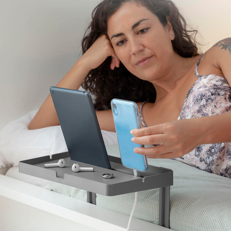 SleepShelf Prateleira Universal para Cama com Suporte para Dispositivos e Ranuras para Cabos Com Desconto Especial
