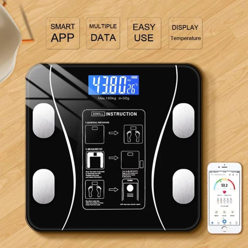 FitScale Smart – Balança Inteligente com App, Alta Precisão e Carregamento Tipo C!